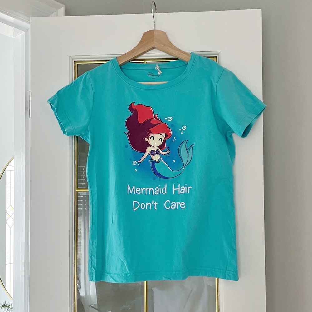 TeeTurtle T-Shirt - Ariel (The Little Mermaid) “Mermaid Hair Don’t Care”